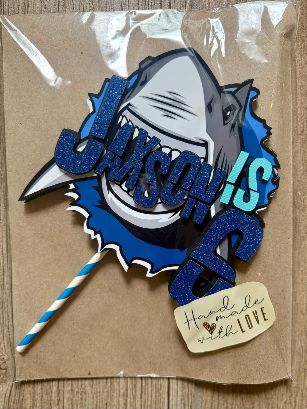 New JAXSON 6- Personalized Cake Topper - Handmade from Etsy